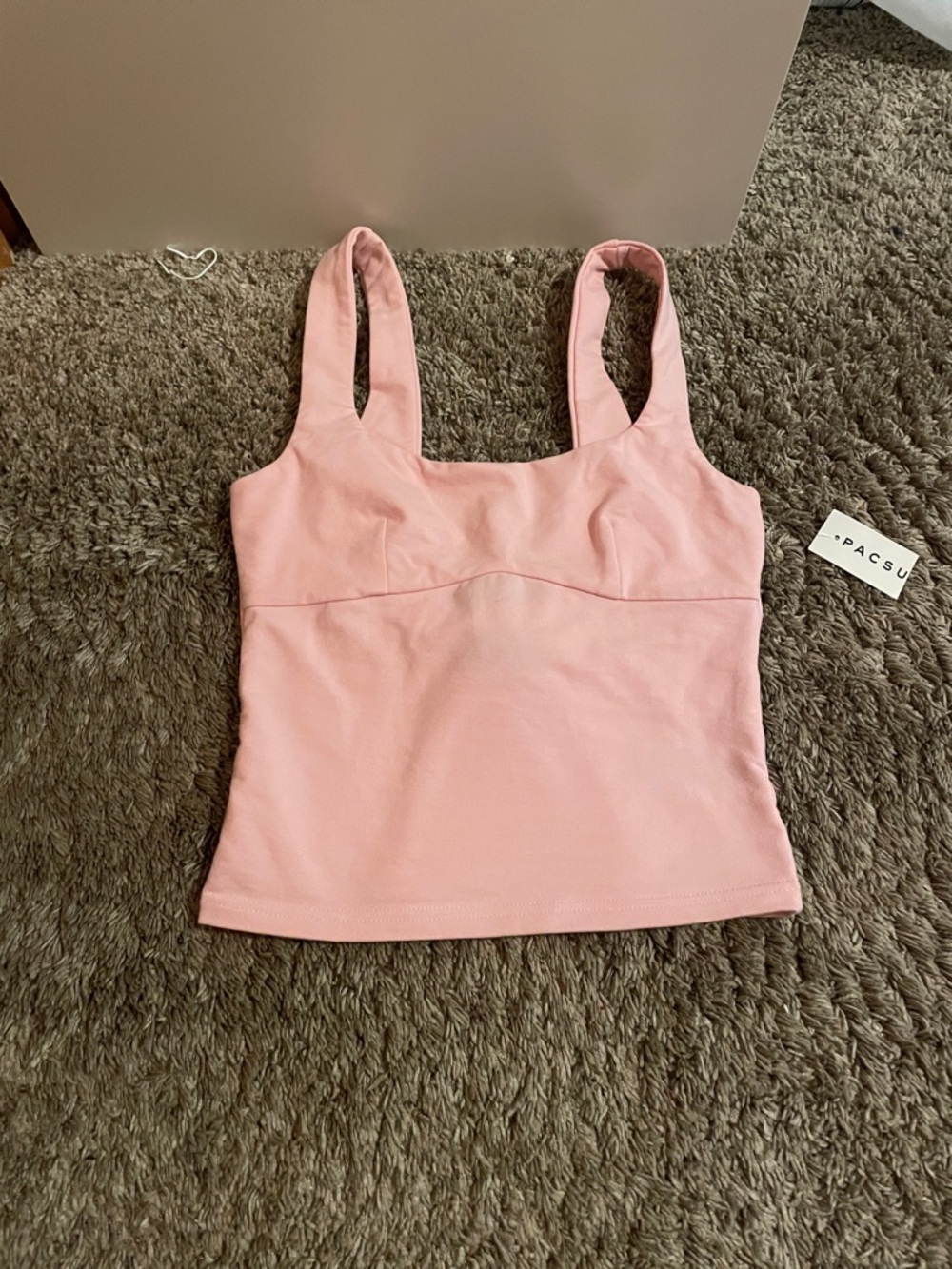 PacSun Light Pink Cropped Tank with Wide Straps